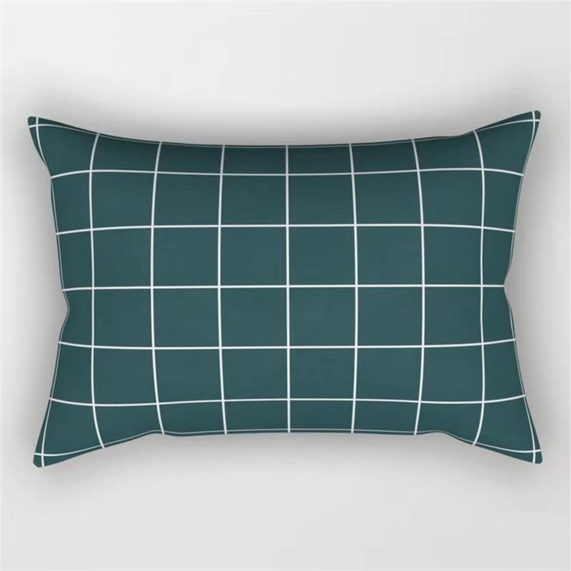 Rainbow Geometric Pattern Plant Print Decorative Pillowcase Bedroom Living Room Office Cushion Home Decor Rectangular Pillowcase
