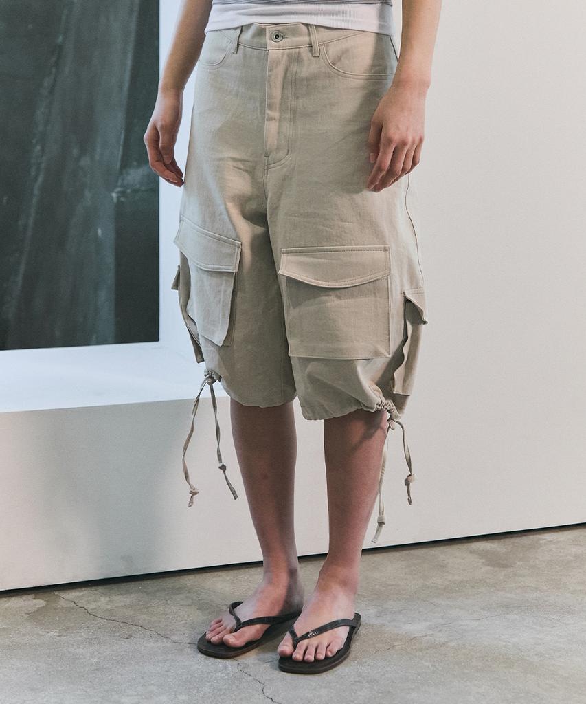 Beullusseonpeullawo Utility Washed Cargo Bermuda Pants