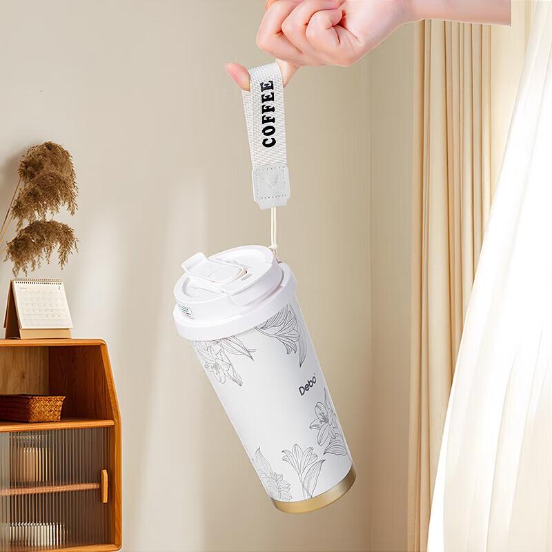 Debo Lily Flower 316 Stainless Steel Insulated Portable Coffee Cup
