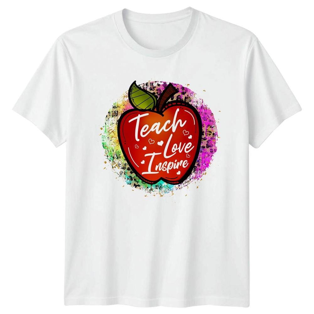 Teach Love Inspire Unisexs TShirt Teacher Teaching Birthday Gift For Her S