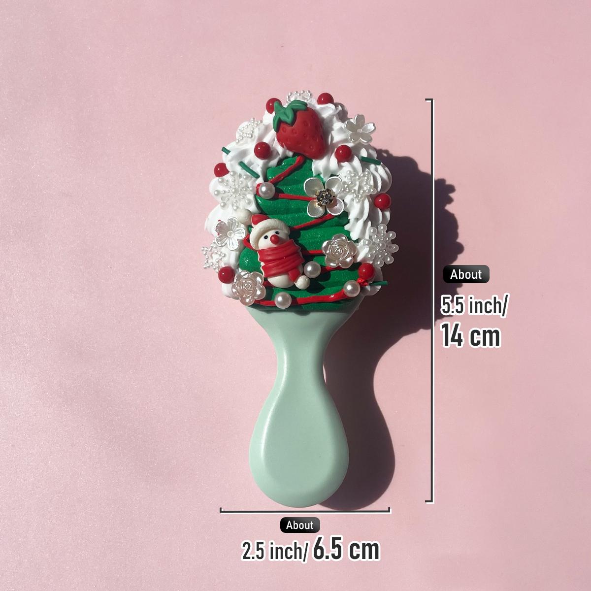 

1-Piece Frosted Design Comb, Fake Cake Decoration Cake Theme Accessory, Birthday Gift Hair Comb, Shower Gift