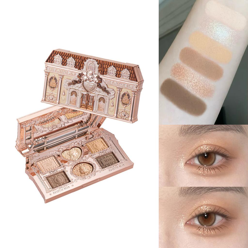 Flower Knows 2026 Bunny Garden Oogschaduw Palet Schattig Konijn Thema Alles-in-één Cosmetische Collectie met Blush & Highlighter
