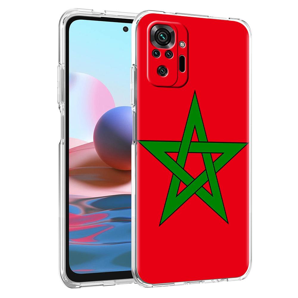Phone Case For Xiaomi Redmi Note 15 14 5G 13 12 10 11 Pro Plus 4G 14C 13C 12C Soft TPU Cover Morocco Flag Soccer
