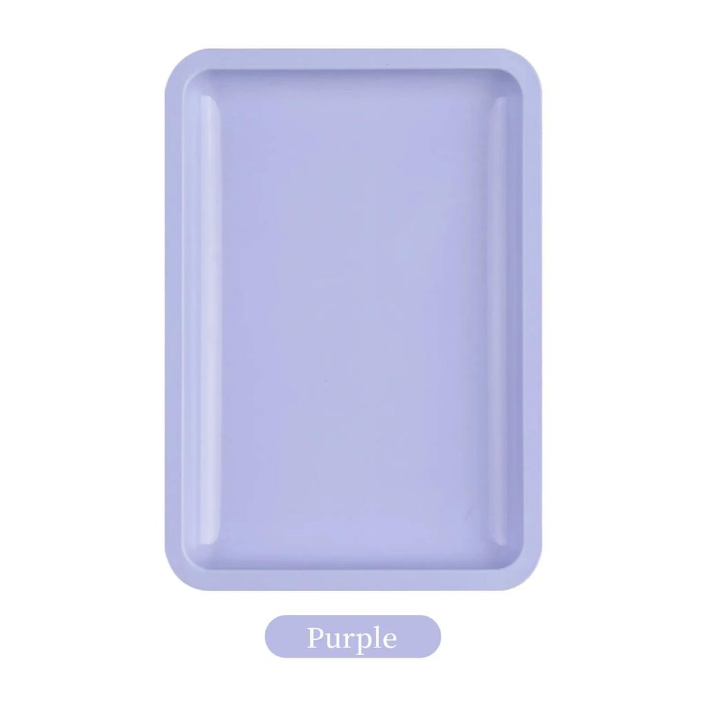 1PC Square Stainless Steel Cosmetic Storage Tray Nail Art Manicure Plate Tweezers Clippers Pens Container False Nails Dish Tools