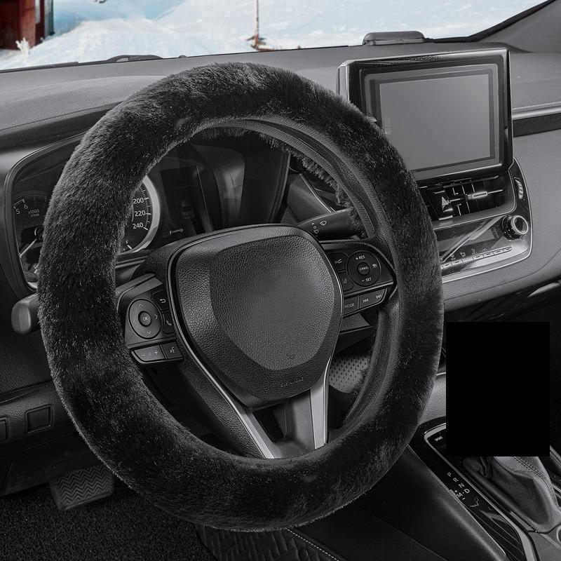 Husă Volan Pluș Blană Iepure Imitație Elastică Iarnă Caldă Anti-alunecare Husă Mâner Unisex