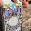 Stained Glass Tarot Deck Case Mystical Sun And Moon Tarot Card Holder Handcrafted Tarot Storage Protector for Standard Size Playing Cards