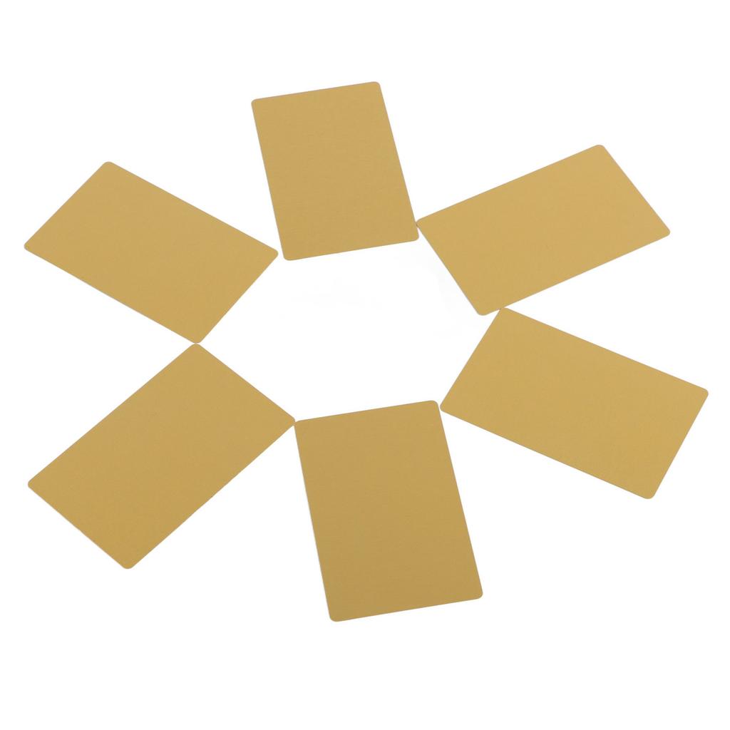 50 Stücke Beeindruckende Rohlinge Laser Mark Gravierte Metall Business Besuch Name Karten (Gelb)