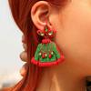 Xmas Handmade Beaded Ear Drop Sweater Boots Ear Stud Vintage Merry Christmas Earrings  New Year