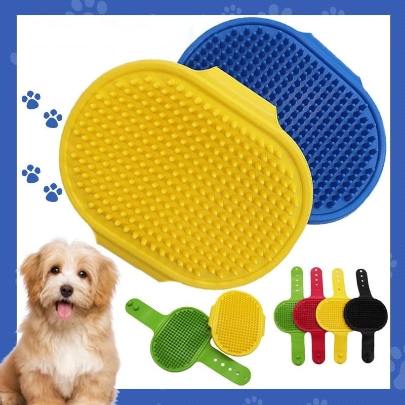 Silicone Dog Cat Bath Brush Soft Massage Comb Hair Remover Wet And Dry Use Pet Hair Remover Pet Grooming Cleaning Supply