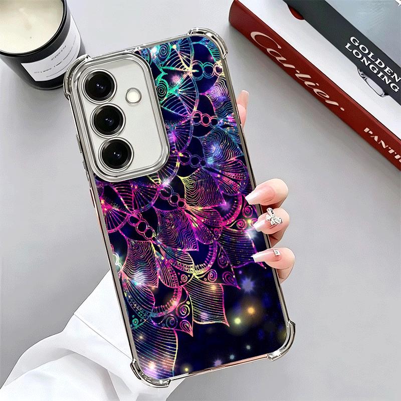 

Mandala Sunflower Dreamy Style Plating Phone Case For Samsung A17 A07 A37 A57 A16 A56 A15 A55 A14 A54 A13 A53 A26 A36 A25 A35 A2 Samsung A13