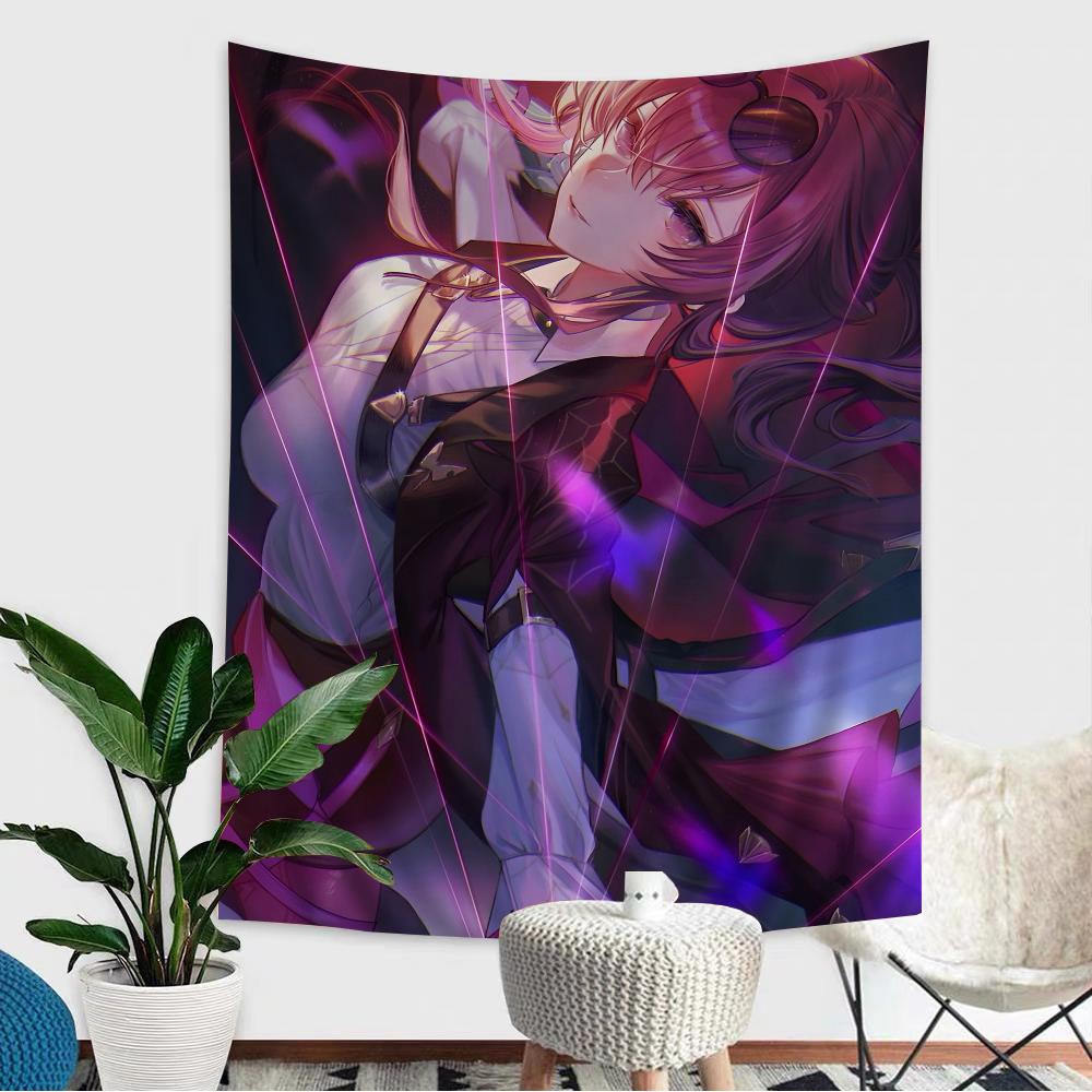 Honkai Star Rail Kafka Printed Large Wall Tapestry Cheap Hippie Wall Hanging Bohemian Wall Tapestries Mandala INS Home Decor