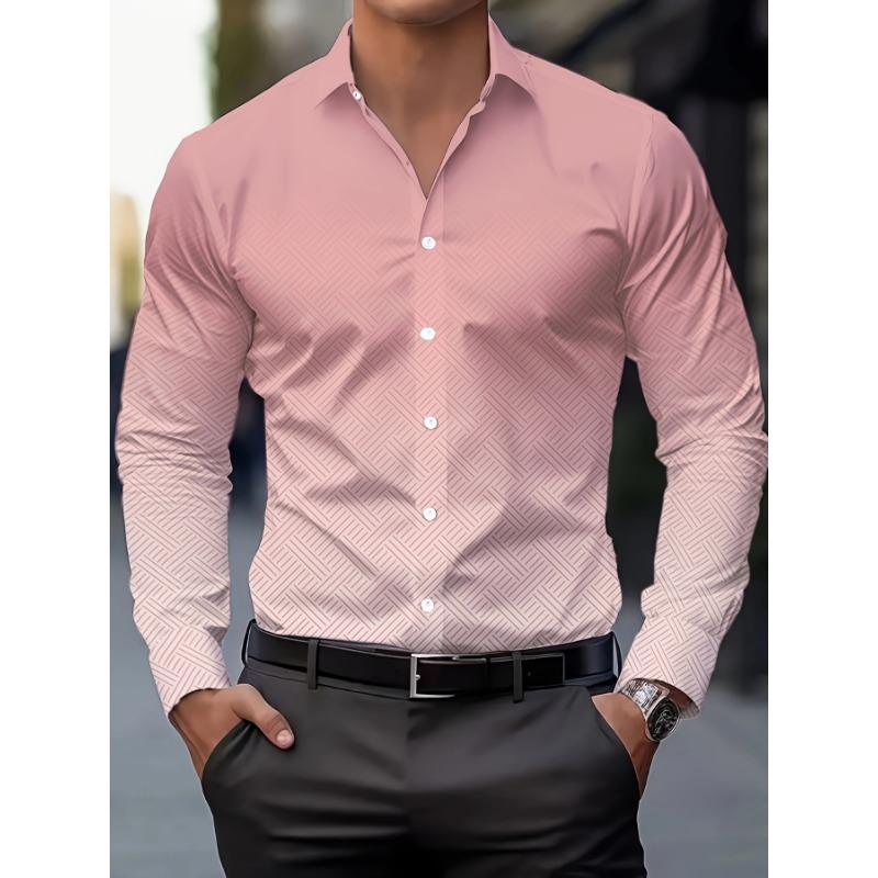 Chemise Mode Homme, Printemps/Automne Décontractée Respirante à Boutons Manches Longues