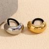 MamacitaSlay Geometric Titanium 22mm Wide Half Arc Horsetail Hair rope Waterproof Daily Hair accessories 18K Gold Plated Jewelry