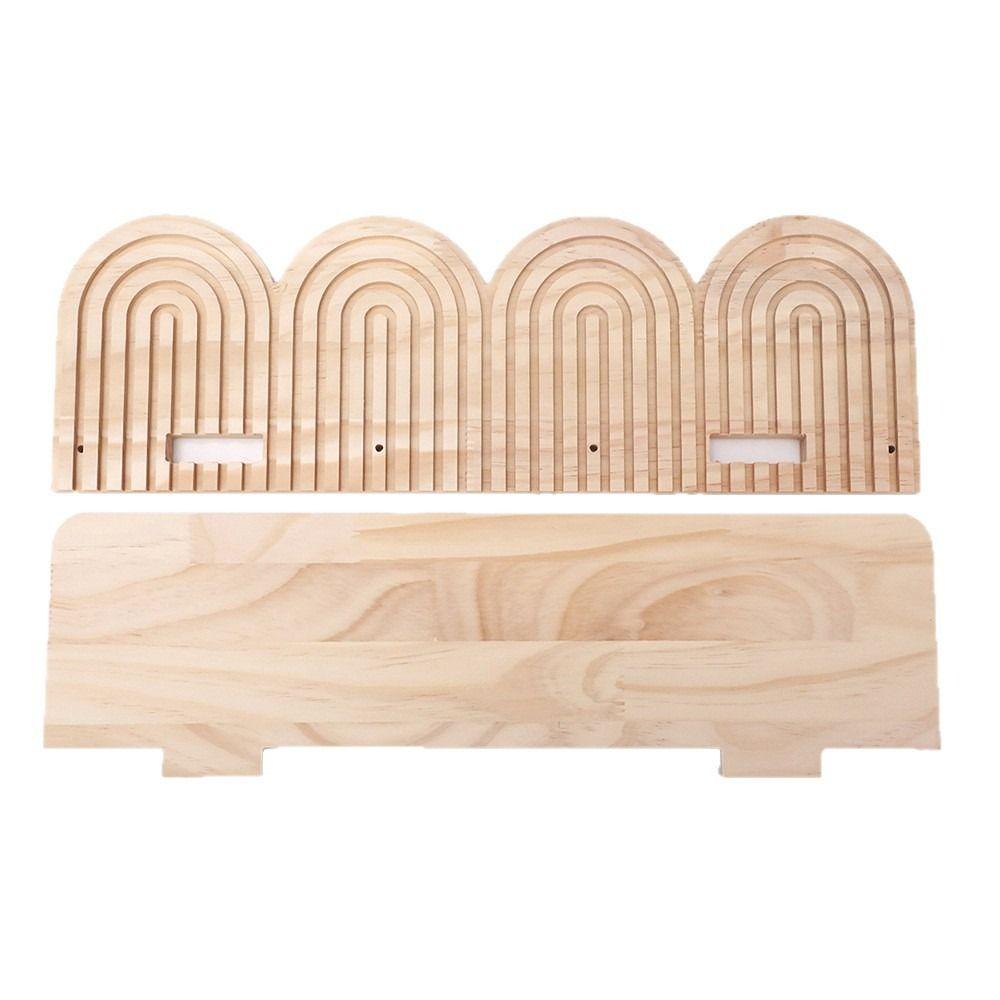 Threaded Construction Wall Mounted Shelves Wooden Material Arched Wall Shelves  Wall Decoration