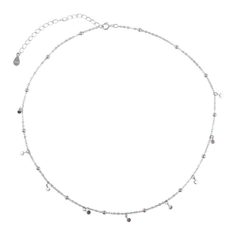 Necklace Shiny Exquisite Round Pendant Choker Birthday Party Gift Women's Fine Jewelry