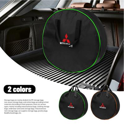 Car Rechargeable Gun Storage Charging Cable Oxford Round Carrying Bag For Mitsubishi 9 Ralliart EX ASX L200 Colt Outlander Cross