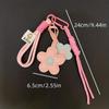 Trendy PU Leather Sunflower Bag Pendant Contrasting Cartoon Five Petal Flower Fashion Bag Pendant Women