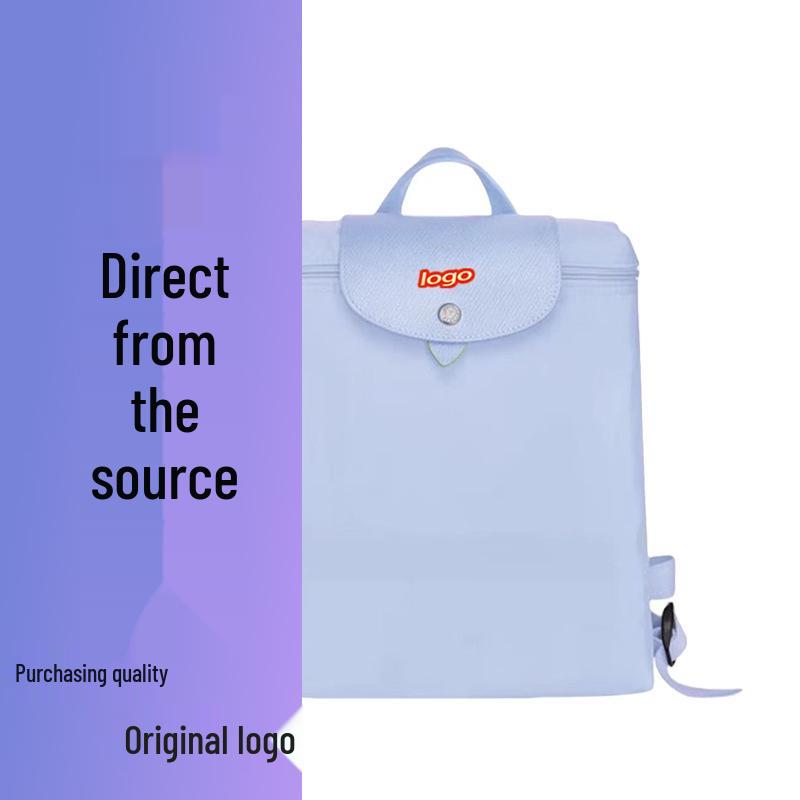 French Dragon Inlay Waterproof Nylon Backpack with Phone and ID Pocket - Women's Casual Street Style