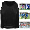 12Pcs Small Mesh Breathable Children Football Training Exercise Vest Black Kid Free Size