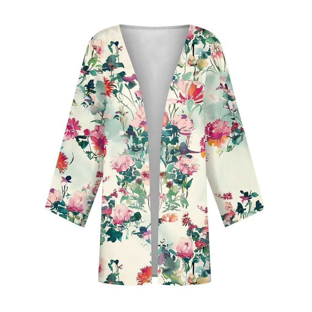 Dámská ležérní móda lehká středně dlouhá bunda s potiskem