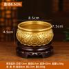 Copper Treasure Bowl Ornament Solid Wood Base Absorb Wealth Living Room Home Decoration Feng Shui Housewarming Opening Gift