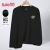 Baleno Men's Heavyweight Waffle Knit Graffiti Print Long Sleeve T-Shirt