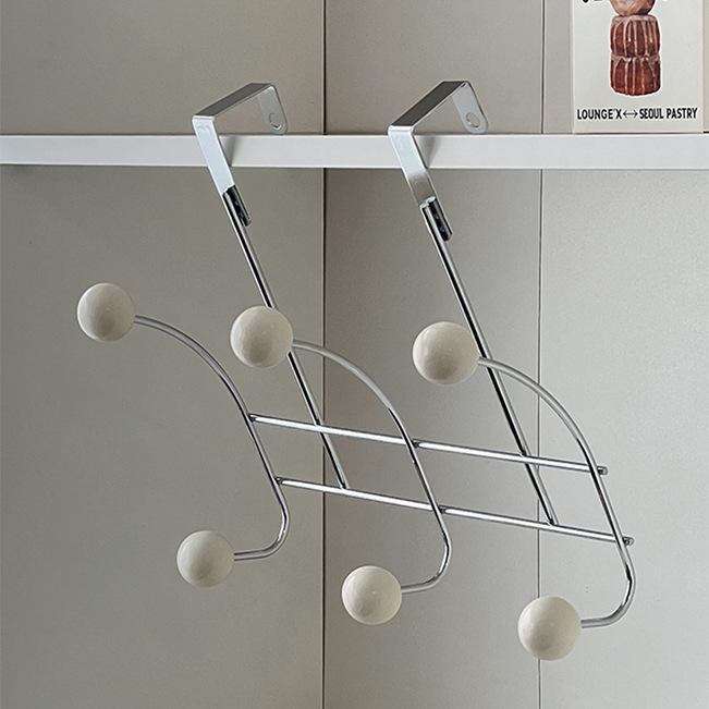 

Door Behind Hooks Bags Clothes Towels Hanging Rack Iron Hanger Hook Punch-free Bedroom Organizer Home Storage Accessories