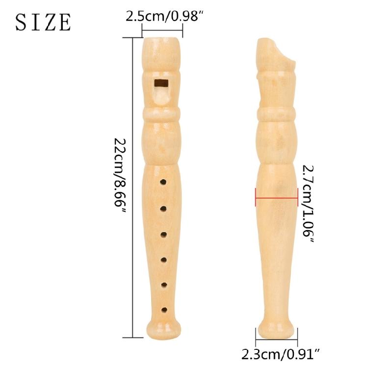Wooden Recorders 6 Holes Clarinet Music Flute Kids Educational Toy Wooden Flute