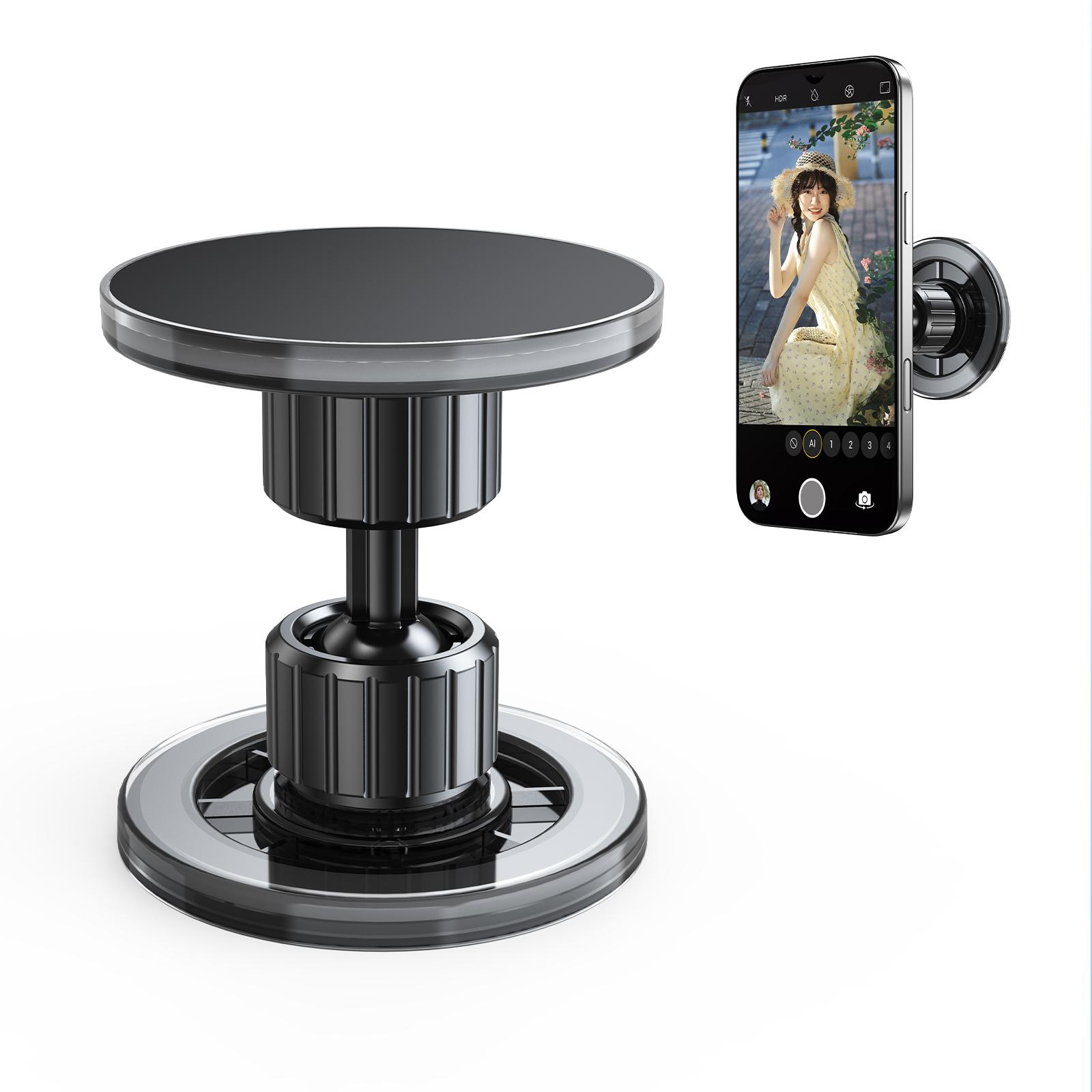 

Oatsbasf Double-sided Magnetic Phone Holder Stand Metal 360°Rotatable Dual Magnet Phone Mount Stand Universal for iPhone Samsung чёрный