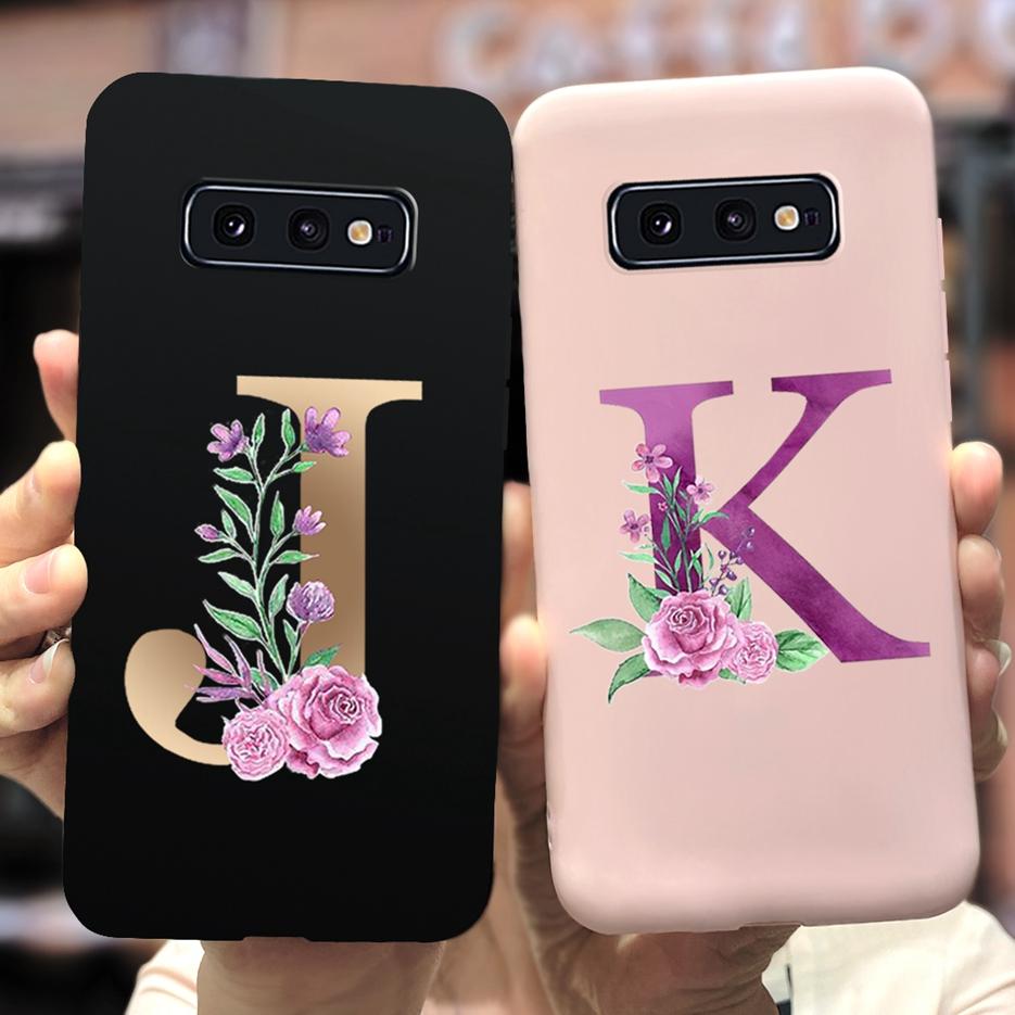 Cute Letters Cover For Samsung Galaxy S10 Plus Case S10 S10e Soft Silicone Phone Back Case For Samsung S10 S10e S10+ Cover Coque