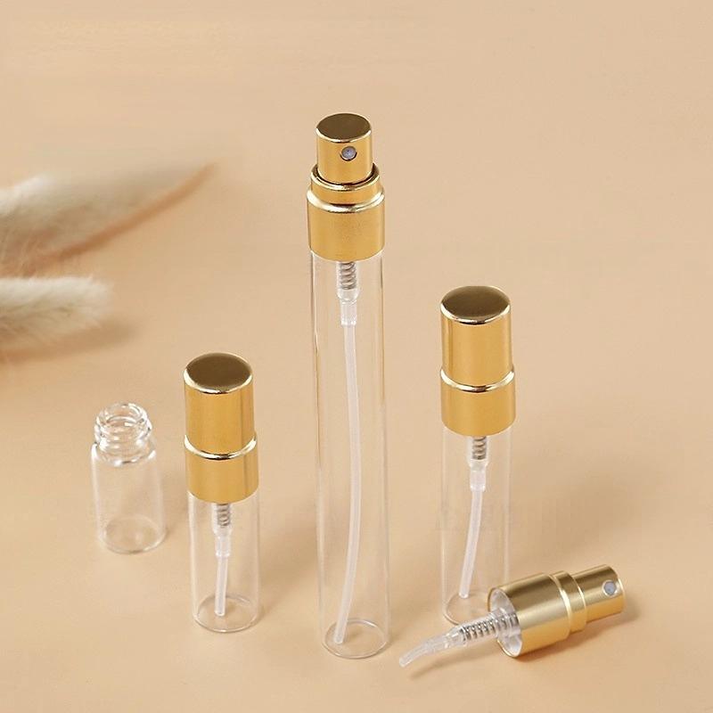 2ml 3ml 5ml 10ml Clear Portable Mini Perfume Refill Glass Atomizing Bottle Spray Empty Cosmetics Bottle Sample Test Tube Vials