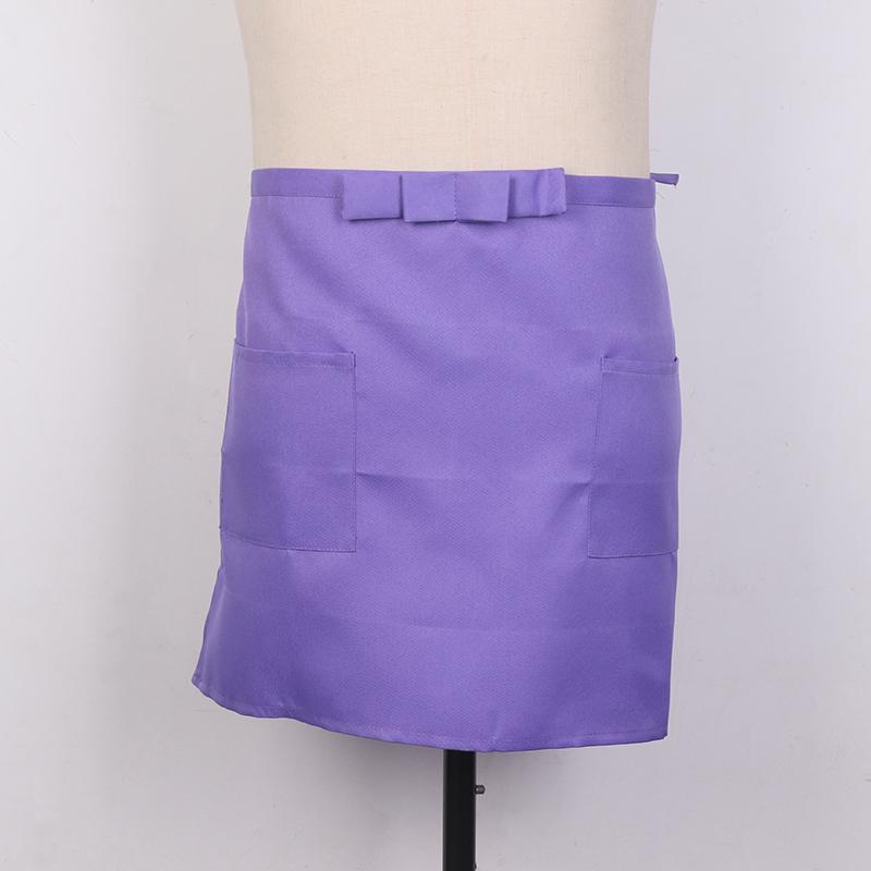 Half Short Waist Polyester Apron Waitress Waiter With Pocket Kitchen Cafe Pub Bar Apron