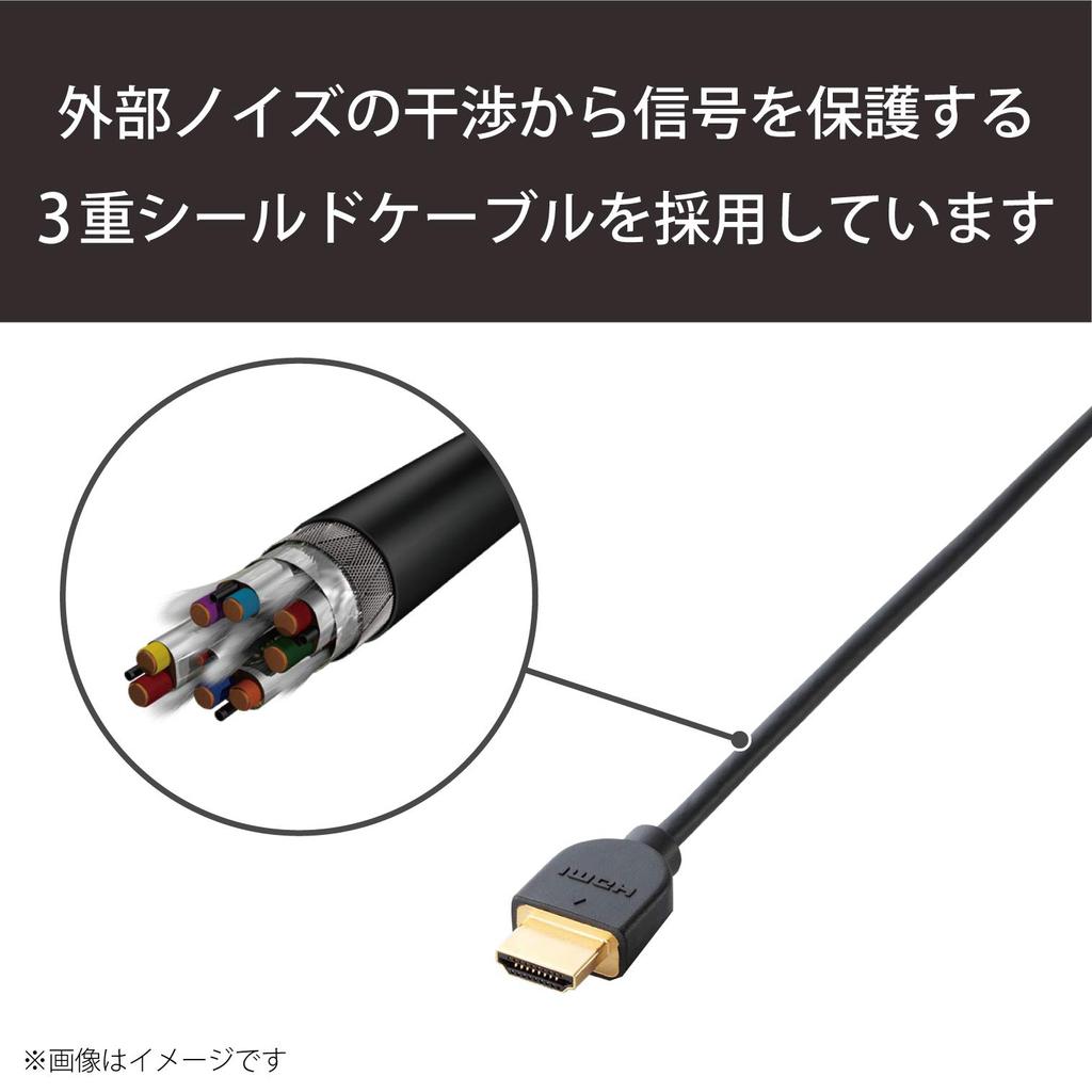 ELECOM Micro HDMI 4K x 2K Cable, 0.7m, Compatible, Black, DH-HD14EU07BK