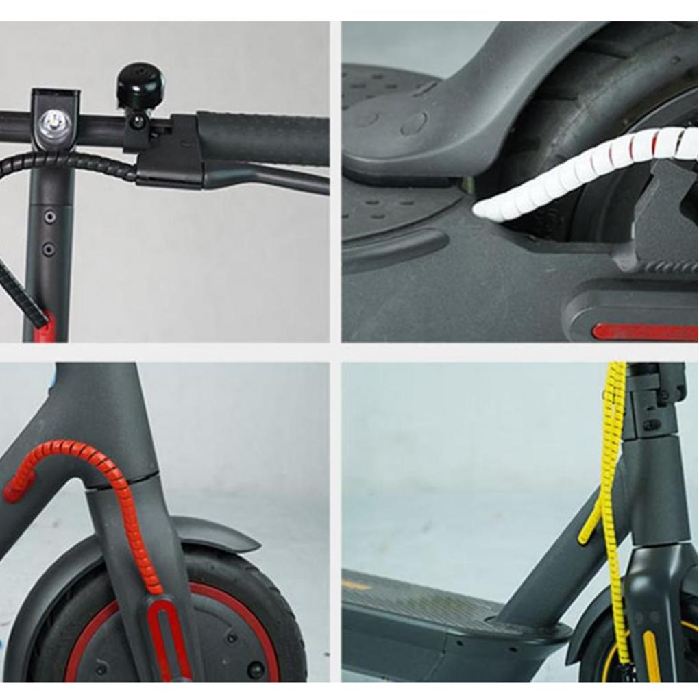PVC Electric Scooter Frame Guard Braking Line Protection Wrap Portable Solid Color Scooters Protector Accessories