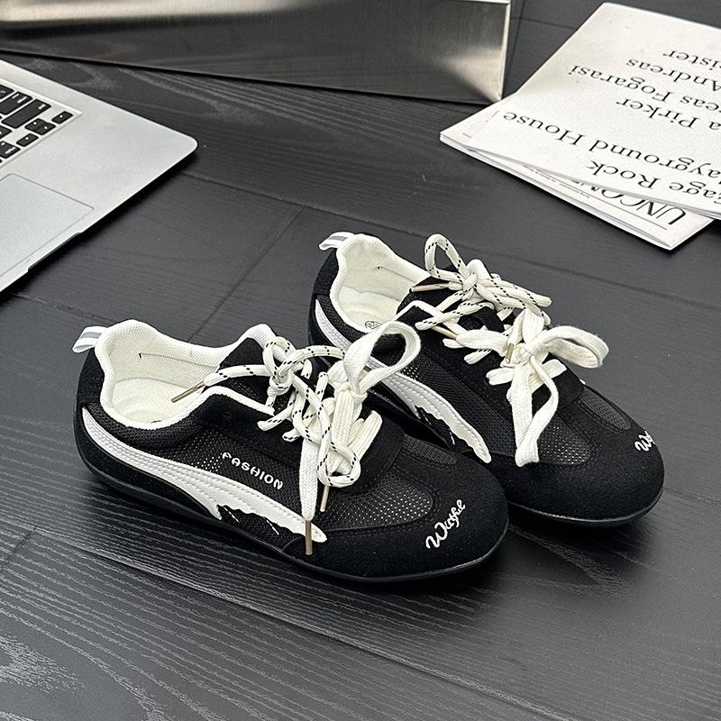 

Fashion Autumn Women s Casual Sports Shoes 2025 Comfortable Non Slip Outdoor Fashion Sneakers Shallow Casual Mesh Ballet Flats Shoes 35 чёрный