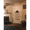 Christmas Advent Calendar with Pockets Wall Hanging Bag for Home Xmas Countdown Decoration (Black)