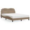 VidaXL Bed with Mattress, Upholstered Bed with Headboard Cushion, Double Bed, Adult Bed, Bedroom Furniture 3208786