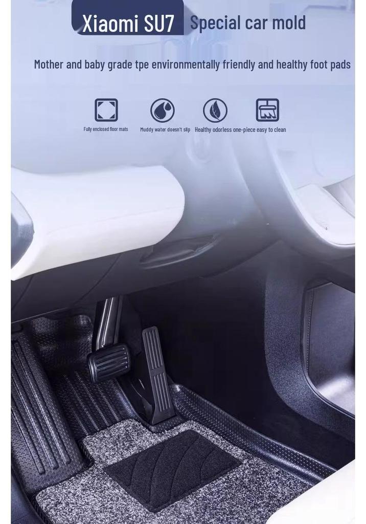 Eco-Friendly, Odorless, Waterproof TPE Floor Mats for 24-25 Xiaomi SU7