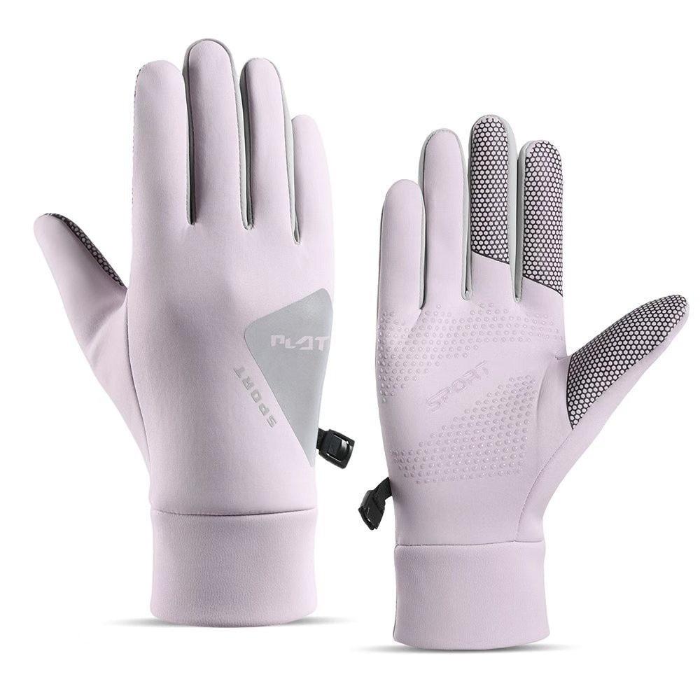 

Touchable Screen Winter Gloves Plush Skiing Gloves Full Finger Gloves for Outdoor Cycling Skiing Women-Purple