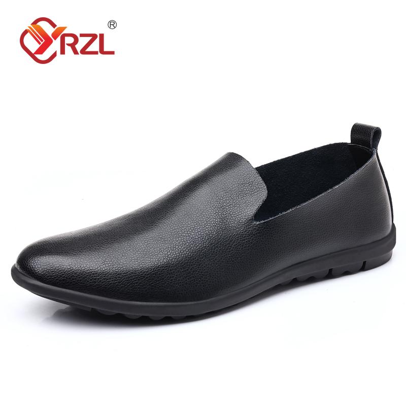 Leather Men Shoes Casual Black Formal Mens Loafers Moccasins Italian Comfortable Big Size 46 Slip On Male Loafers Shoes