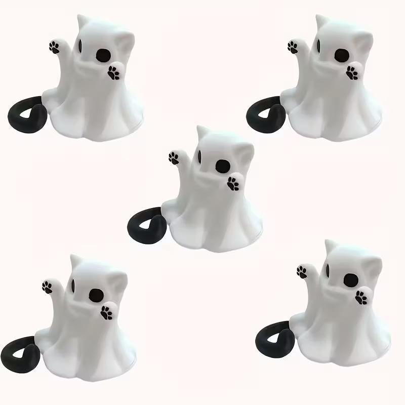 Modern 3D  Printing Halloween Ghost Ornaments, No Need For Electricity, Cat Ghost Shaped Fun Toy Ornaments