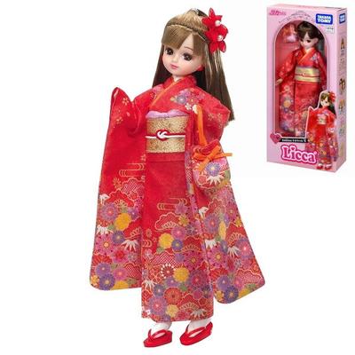 Up 30 Times Points Registration Required Licca-chan LD-30 Kimono Red Takara Tomy Dress-up Doll Toy Gift Present