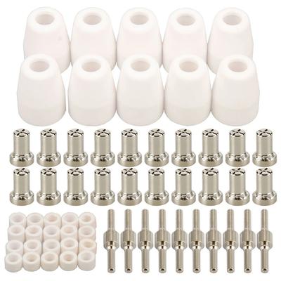 Plasma Cutter Torch 10pcs Electrodes 10pcs Shield Cups 20pcs Gas Rings