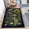 Dreamy Mushroom Printed Carpet Fern Patterned Door Mat Kitchen Bedroom Living Room Carpet Entrance Porch Decoration Rug