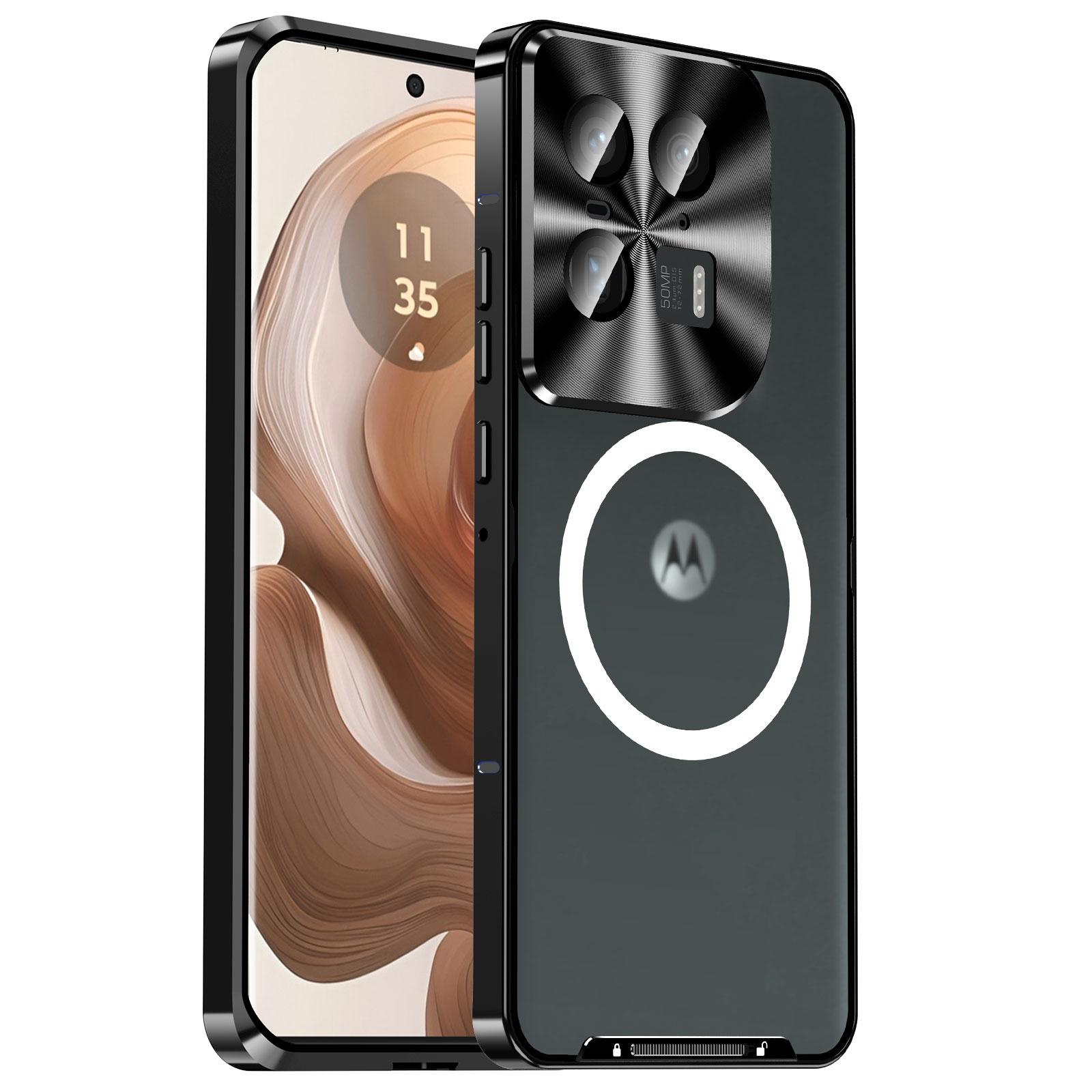 

Серия Magic Shield Magnetic для Motorola Moto X50 Ultra 5G/Edge 50 Ultra 5G Чехол Металл+ТПУ Чехол для телефона с защитой объектива Black