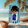 1pc Soccer Player Illustration Cartoon Quick Dry Microfiber Bath Towel for Swimming Surfing Camping Unisex Holiday. SJT7201137