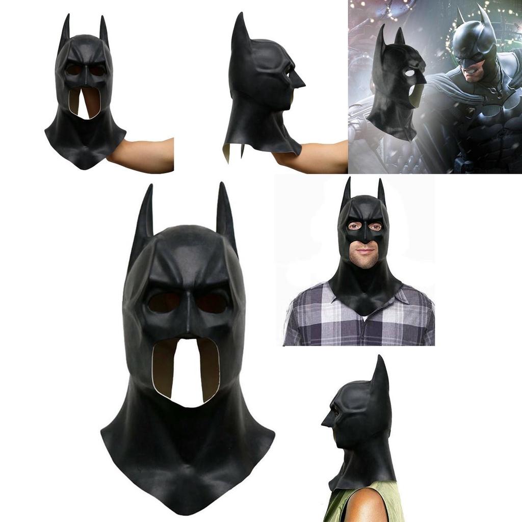 Ultimat Batman Helmask med Huva För Vuxen Cosplay The Dark Knight Rises Halloween Rekvisita
