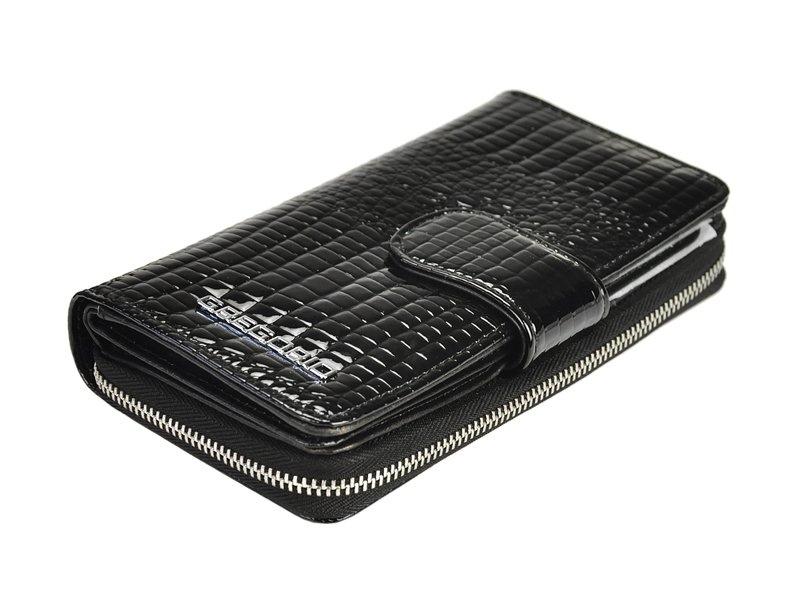 Echtes Leder + Damen-Portemonnaie aus Kunstleder Gregorio GL-116