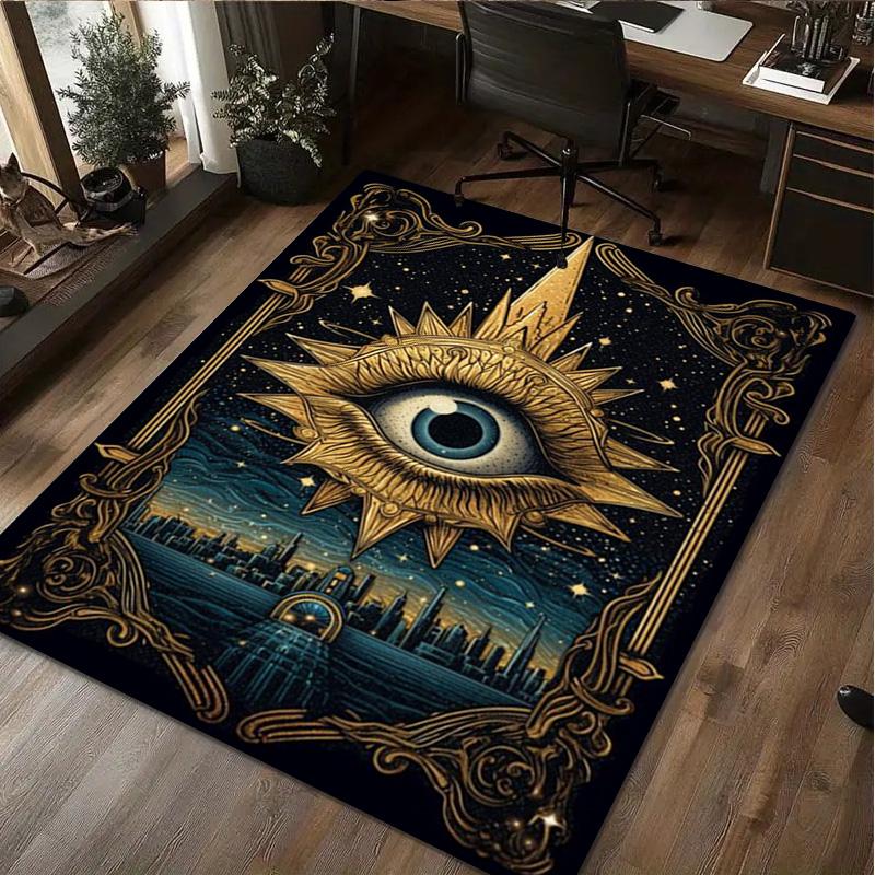 1Pc Freemason Print Rug - home decoration Carpet For Living Room Bedroom Flooring Computer Chair Area Rug