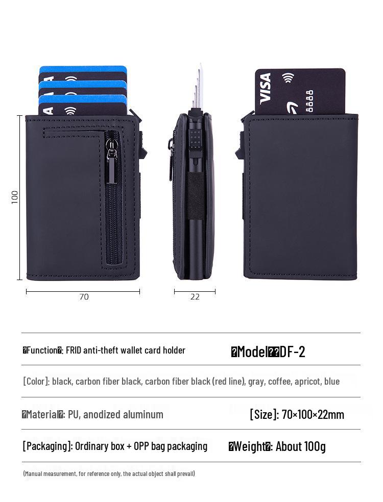 Portofel Premium pentru Bărbați cu Protecție Anti-Furt, Anti-Demagnetizare pentru Carduri de Credit